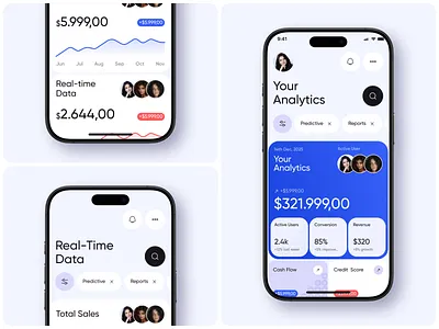 SAAS - Analytics Mobile App analytics app cards chart clean graphic design mobile app saas typography ui ux