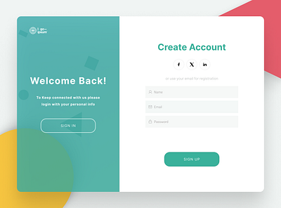 Landing Page Login & Register Templet app design graphic design ui ux