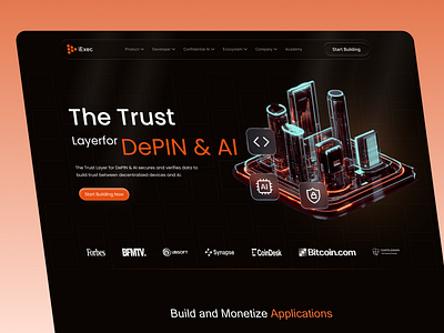 Crypto AI Website Design ai ai landing page ai trading website ai website blockchain crypto website landing page design web3
