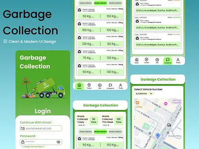 Smart Garbage Collection design figma graphic design next gen ui typography ui uiux ux