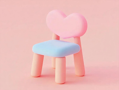 Cute Chair 3D Motion Graphic | 3D Chair Animation Design 3d 3danimation 3dchair 3dmodeling 3dmotiongraphic animation cute motiongraphic pastel renderart