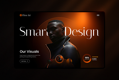 Dark Futuristic Website Landing Page | Smart Design Concept" dark mode website