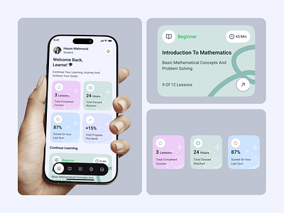 Online Education Mobile App appdesign courseapp digitallearning ed tech design educationapp elearning learningapp mobile mobile app mobileappdesign online courses onlineeducation studentapp