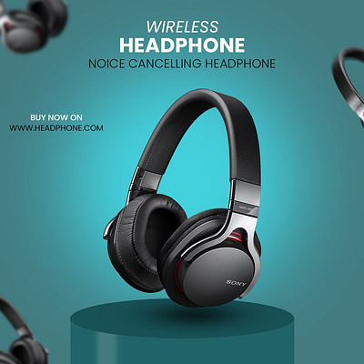 HEADPHONE POSTER DESIGN banner broucher flyerdesign poster website banner