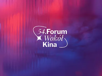 54. Forum Wokół Kina aurora brand branding cinema clean event logo pink poland simple violet