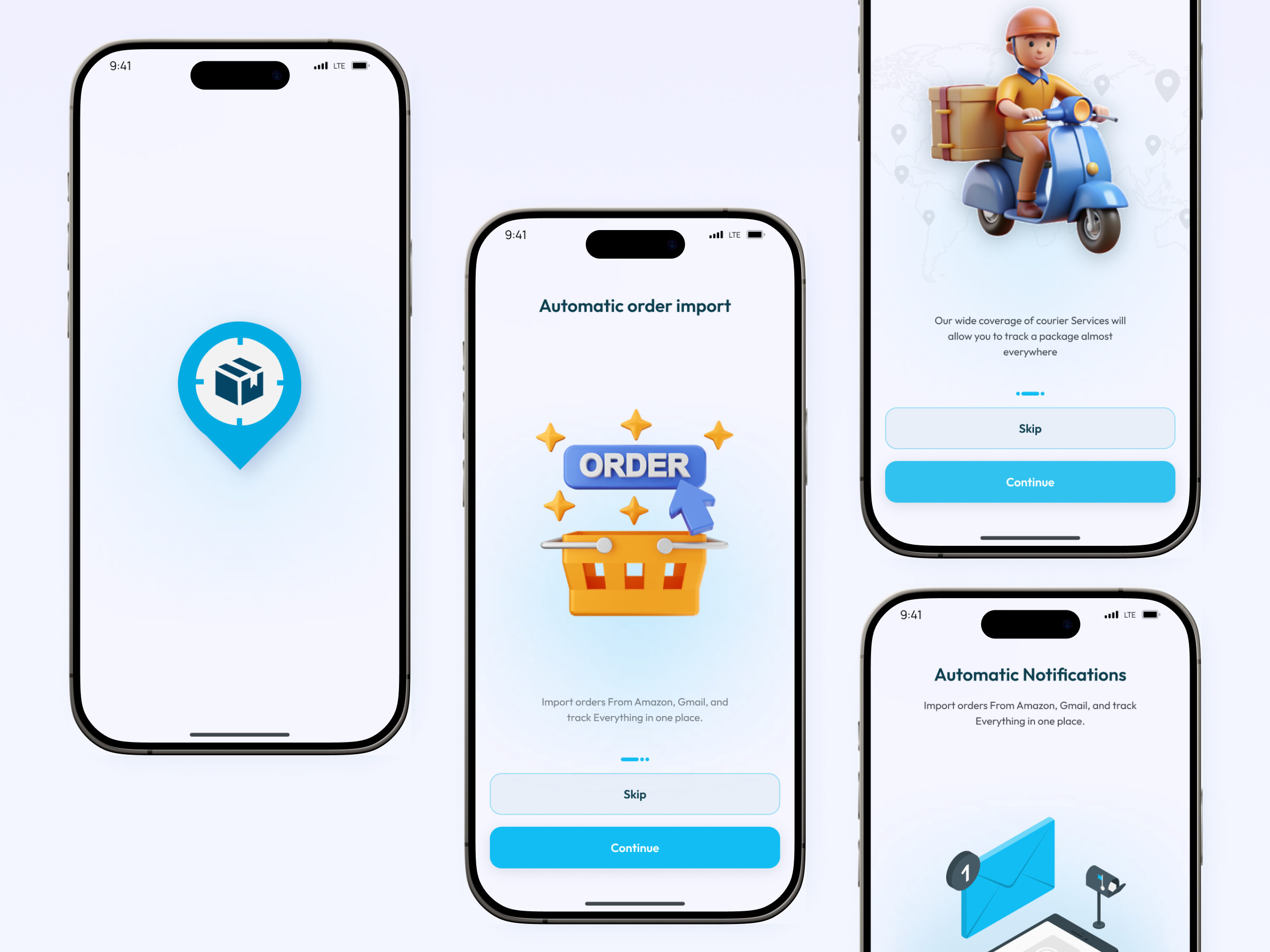Onboarding Experience – Package Tracker App UI app appdesign apponboarding illustration mobile mobile app onboarding mobileux onboarding packagetracker splashscreen uiuxdesign user onboarding userexperience welcome screen