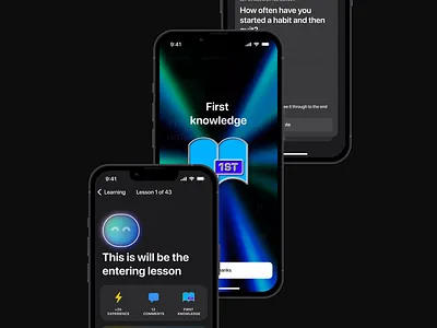 How to make article page more interesting, careful and memorable achivements app article dark gamefication sleep ui ux