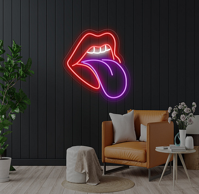 Tongue Neon Sign acrylicneon creatneon customneon neon neonlogo neonsigns signs