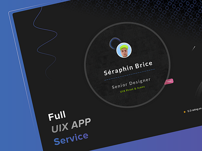 User profile 5 rating banner brand branding dark ui ux feed back graphic design icon set icons icons designer illustration illustrator ai mockup patterns photoshop psd print print designer typo typography ui ux designer uix user profile