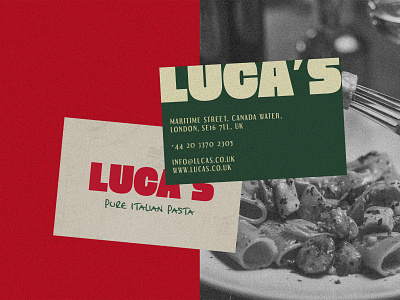 LUCA'S Italian Pasta Restaurant brand designer brand identity branding graphic designer logo logo designer logo ideas logo identity logo maker logos pasta pasta branding pasta logo restaurant restaurant branding restaurant logo visual identity