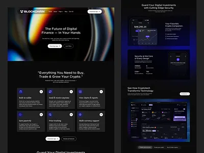 Crypto landing page design blockchain crypto graphic design landing page mobile app design modern ux product design responsive ui desiign trendy ui design ui ui design user experience user interface ux uxux website design