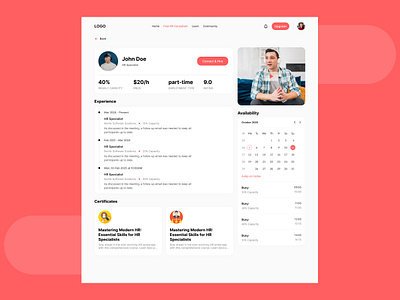 HR Platform Proposal application clean design figma hr platform proposal simple ui wireframes