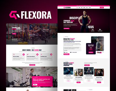 Flexora – Fitness Trainers WordPress Elementor Template Kit agency design elementor fitness fitness coache gym health landing page landingpage meditation online workout personal trainers top trainer trending ui webdesign wellness instructors wordpress workout