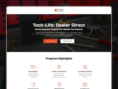 Tech‑Life Dealer Experience — Optimized UI for Sale Growth e commerce ecommerce website design landing page mahfuzurmunna product design product page design shopify website shopping cart tech website technology landing page