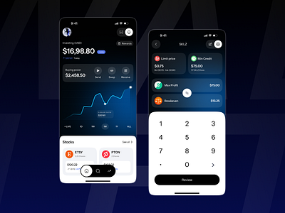 Crypto Wallet App UI bitcoin crypto app crypto banking crypto currency crypto exchange crypto wallet decentralized finance defi app exchange finance financial fintech app investing mobile app mobile app design saas stocks swap web3 wallet