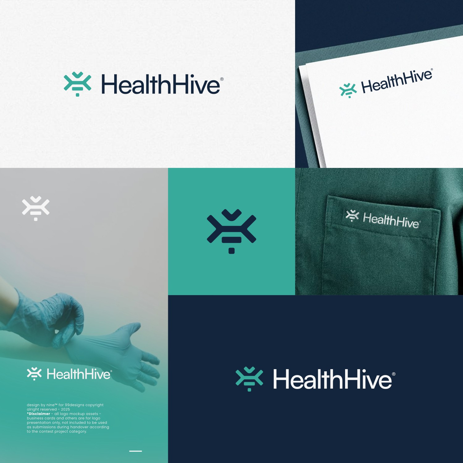 HealthHive - Medical Logo agency bee brand branding design fresh health hexagon hive inspiration logo medical pharmacy