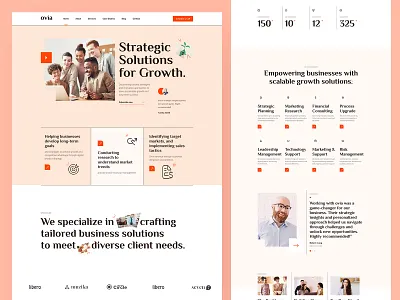 OVIA - Business Consulting Figma Template advisor agency clean creative figma graphic design homepage insurance landing landingpage modern portfolio template ui ui kit ui ux webdesign webpage website