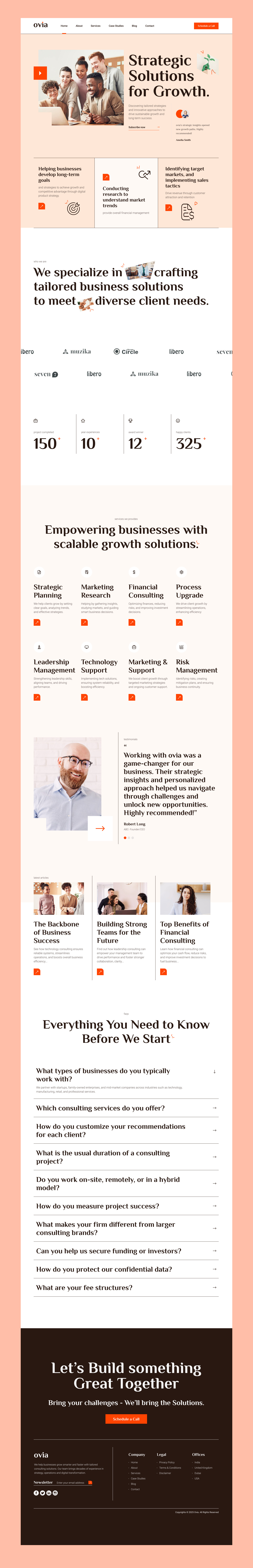 Business Consulting Website Template advertising agency creative finance graphic design homepage investment landing page starttup startup ui ui kit uxdesign webpage website