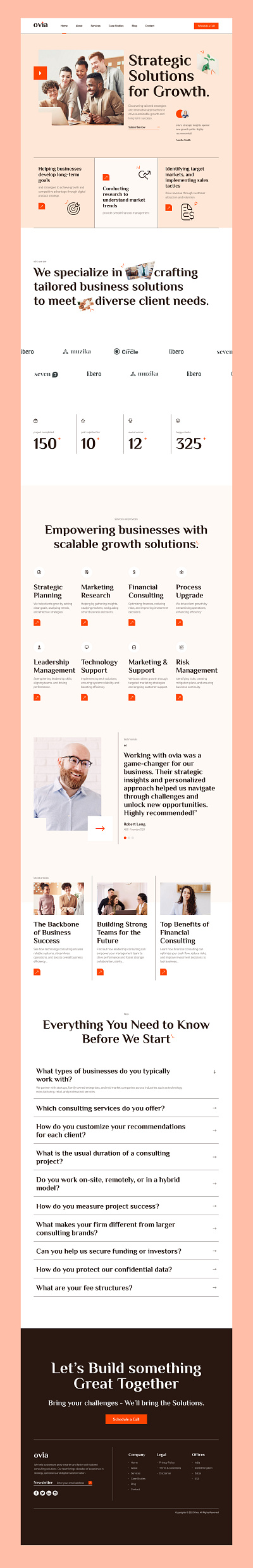 Business Consulting Website Template advertising agency creative finance graphic design homepage investment landing page starttup startup ui ui kit uxdesign webpage website