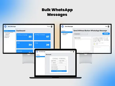 Bulk WhatsApp Message design figma professional system ui uiux