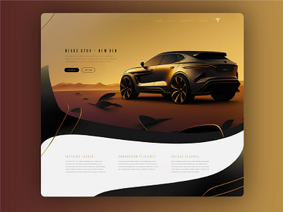 Web Design - Tesla Concept 3d animation app branding design graphic design illustration logo motion graphics typography ui ux vector web design