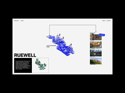 RUEWELL - Architecture web layout architecture branding exploration layout minimal studio typography ui ux web webdesign website zhenya