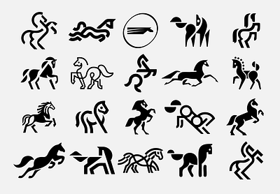 LOGO - HORSE animal branding design graphic design horse horser horses icon identity illustration jump jumper logo marks symbol ui