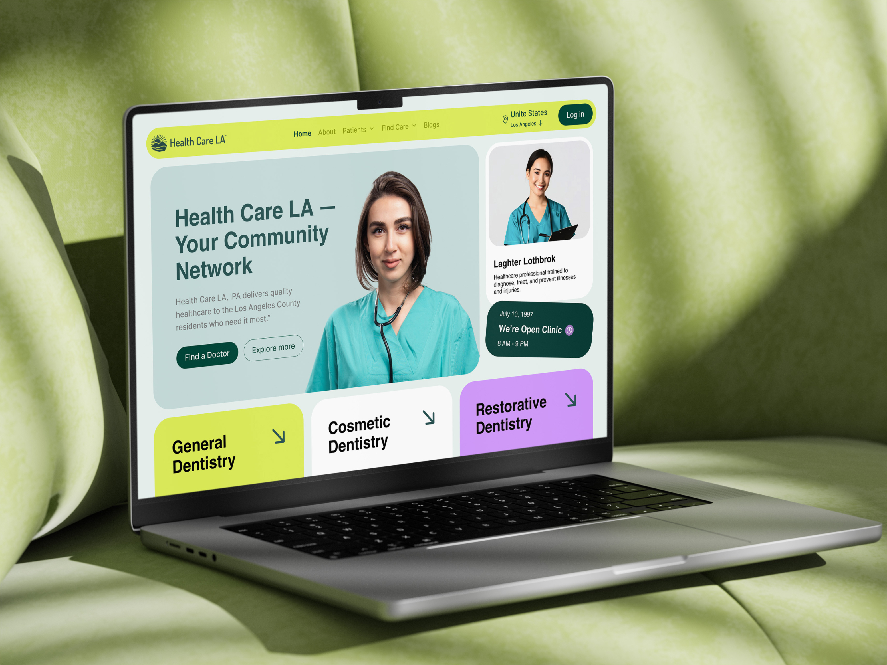 Example of Healthcare Website Design