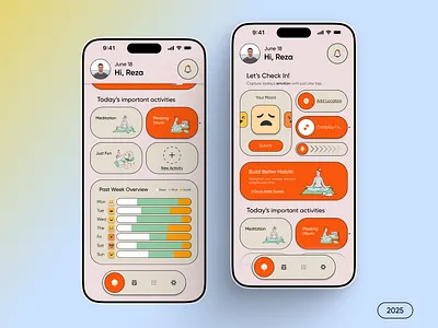 New version - Daily Mood Tracker App appconcept appinterface bright dailymood dailyui dribbbleshot graphic design iosdesign mani ghafouri minimaldesign mobileappdesign moodtracker productdesign ui uidesign uiux uxtrends