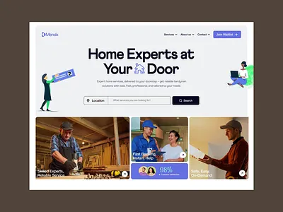 Home service Website Design | Clean & Trust-Driven Design bento booking cleaning service website featured service home cleaning website landing page modern website on demand service service website service website design ui animation web designer website animation website designer