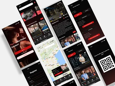 FlexFit Fitness App Design figma fitness mobile ui design ux design