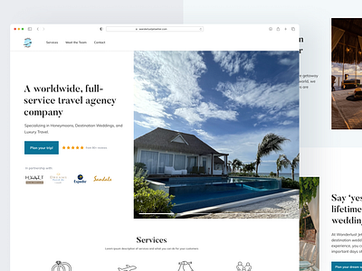 Wanderlust Jetsetter - Landing Page branding design ui user interface design ux web design website website design website development wordpress