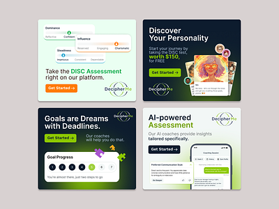 DecipherMe | Display Ads ad creative ads banner banner ads design display ads google ads graphic design