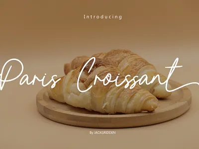 Paris Croissant branding croissant design font graphic design handwritten illustration monoline paris script