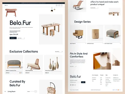 Belo-fur - Furniture eCommerce Website chair e commerce website ecommerce furniture furniture e commerce furniture store furniture website home decor interior landing page online store product page shop sofa uux design web design website website design