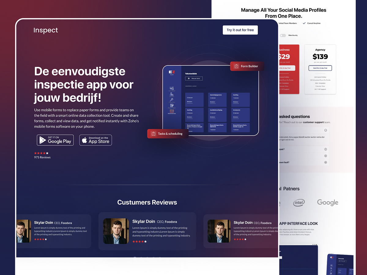 Inspect Landing Page 
