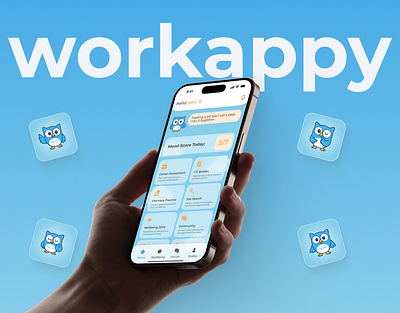 WorkAppy - A Mental Health-First Career App app design app ui mental health app mobile app mobile ui ui user experience user interface user persona ux