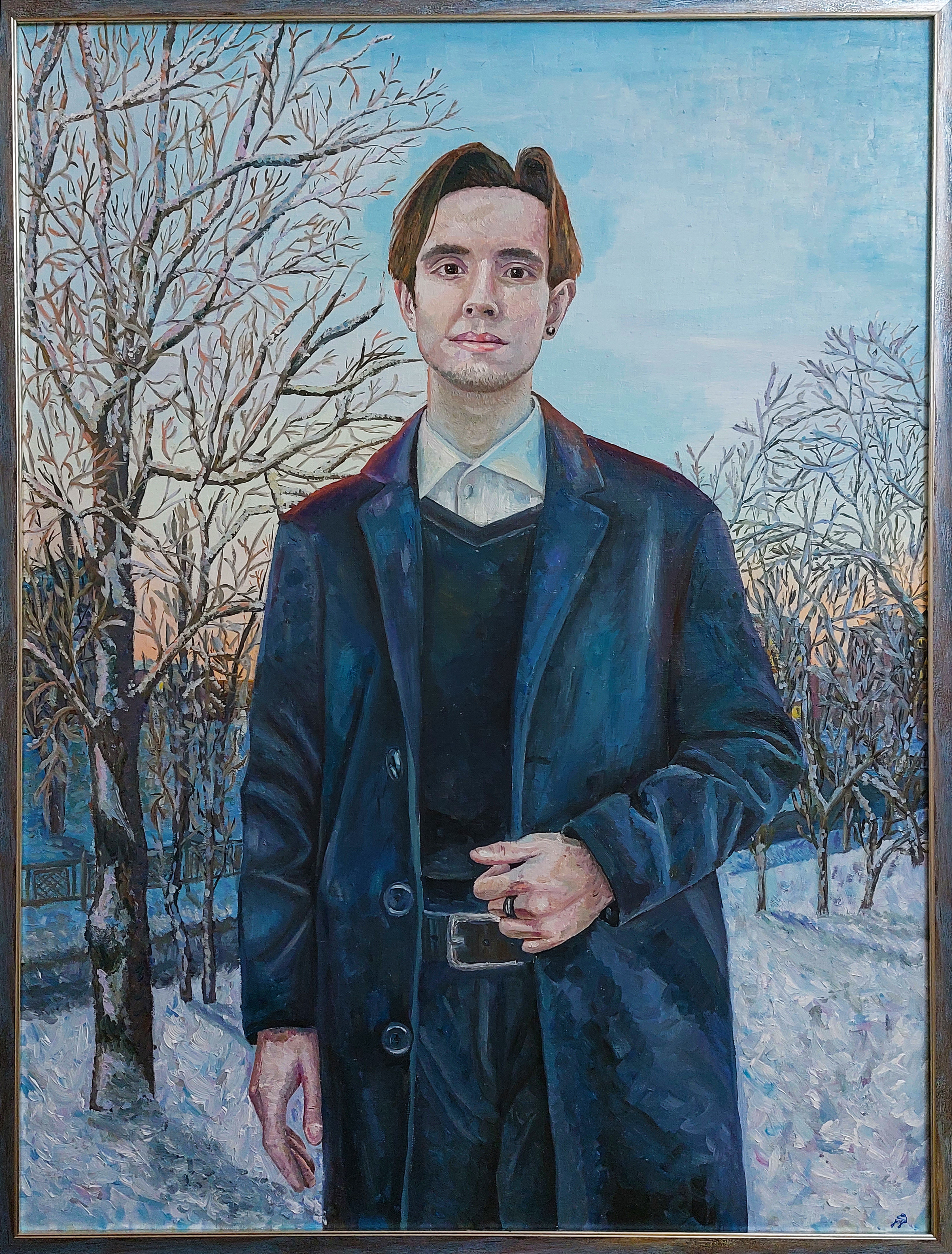 Graduation project in portrait painting academic drawing portrait