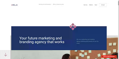 Relja - website tailored for consulting and branding agencies agency figma framer landing page web design webflow