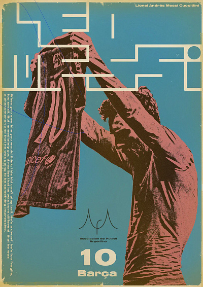 Leo Messi concept design graphic illustration poster sport typography