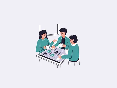 Brainstorming Flat Illustrations app development code developments flat graphic design illustrations people programming simple tech ux vector visual web web development