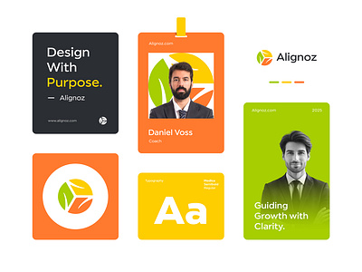 Alignoz , Modern, Clean Coaching Logo and Brand Identity Design branding business coach logo coach coach logo coaching coaching logo graphic design icon life coach logo logotype mentor logo personal branding personal logo personal trainer simple logo design typography vector