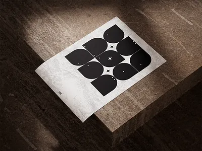 Abstract Birds-Black graphic design poster