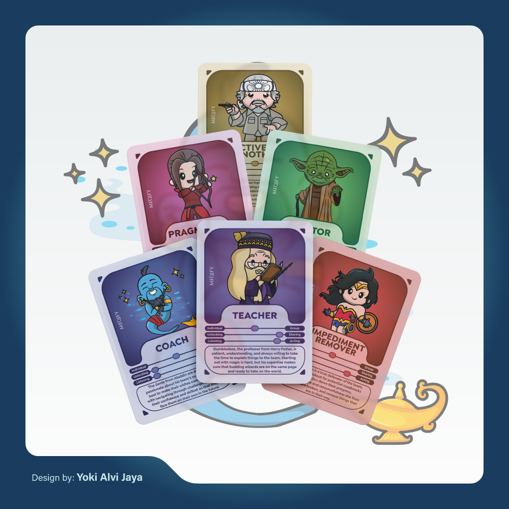 Scrum Master Stances - 2023 board game boardgame boardgames card game cardgame charactercards collectiblecards digitalart fantasyart fantasygame gamedesign gaming illustration professormcgonagall superhero tabletopgames tabletopgaming wonderwoman yoda