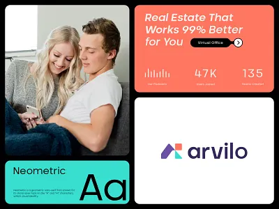 Arvilo - Logo & brand identity brand identity branding building design hestly house icon identity lettermark logo design logo mark logos modern logo monogram property real estate realtor startup symbol