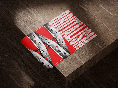 Brutalism graphic design poster