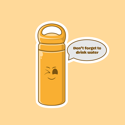 Cute Tumbler Sticker Collection bottle cartoon design drink graphic design illust illustration tumbler vector
