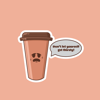 Cute Tumbler Sticker Collection bottle cartoon design drink graphic design illust illustration tumbler vector