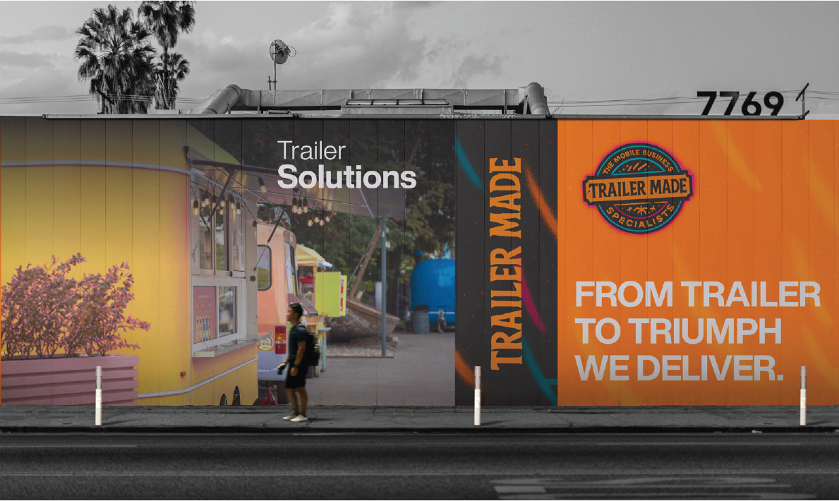 Trailer Made – Bold Brand Identity & Vehicle Branding Design brand guidelines brand identity brand identity design brand style guide branding branding kit business card car wrap graphic design instagram post label design logo logo design packaging design trailer truck wrap visual identity
