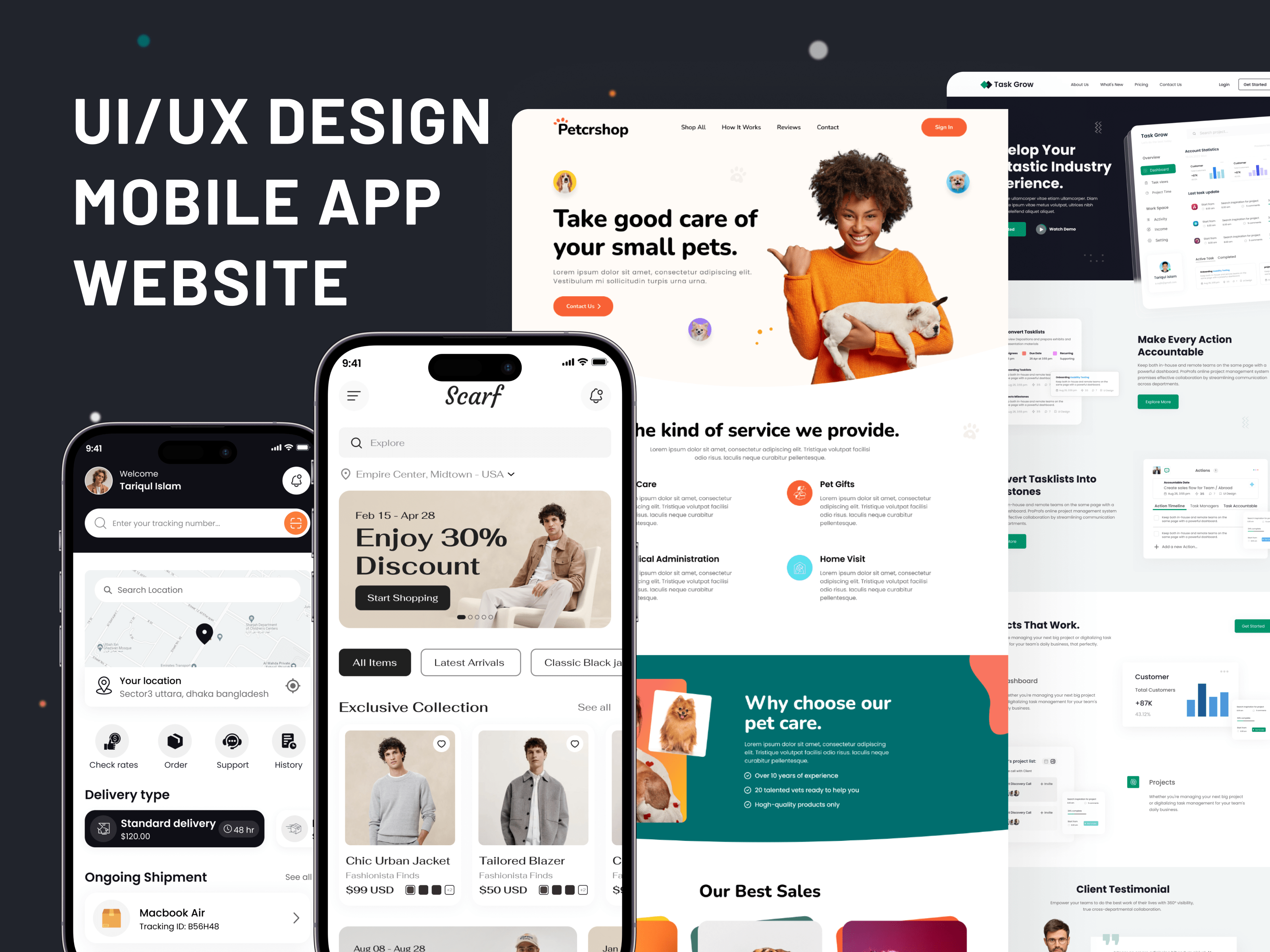 Example of Web Design | Landing Page | Mobile App